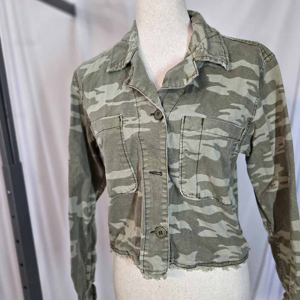 Sanctuary Olive Camouflage Utility Jacket